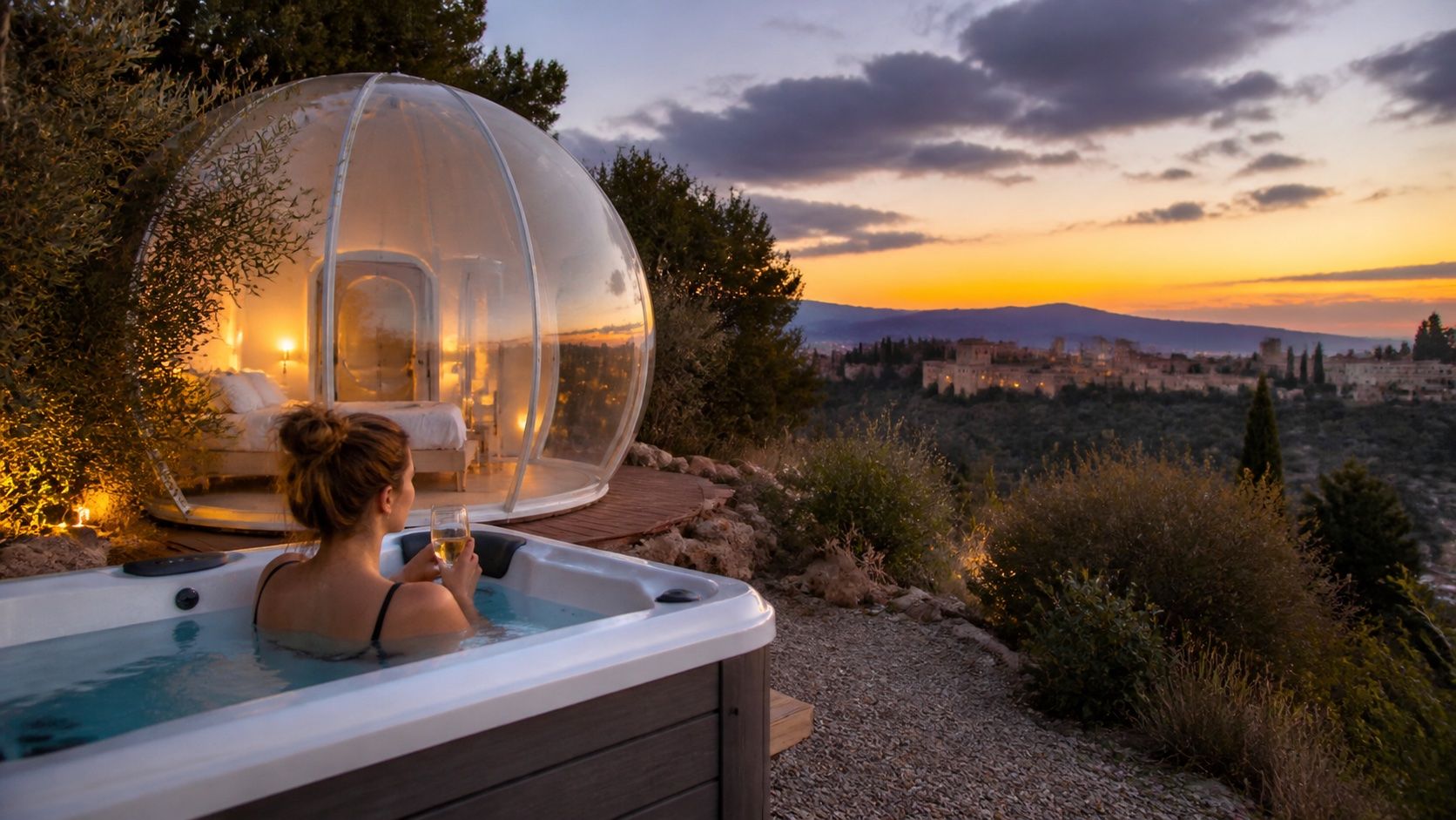 Casa burbuja en Granada con jacuzzi: qué comprobar antes de reservar