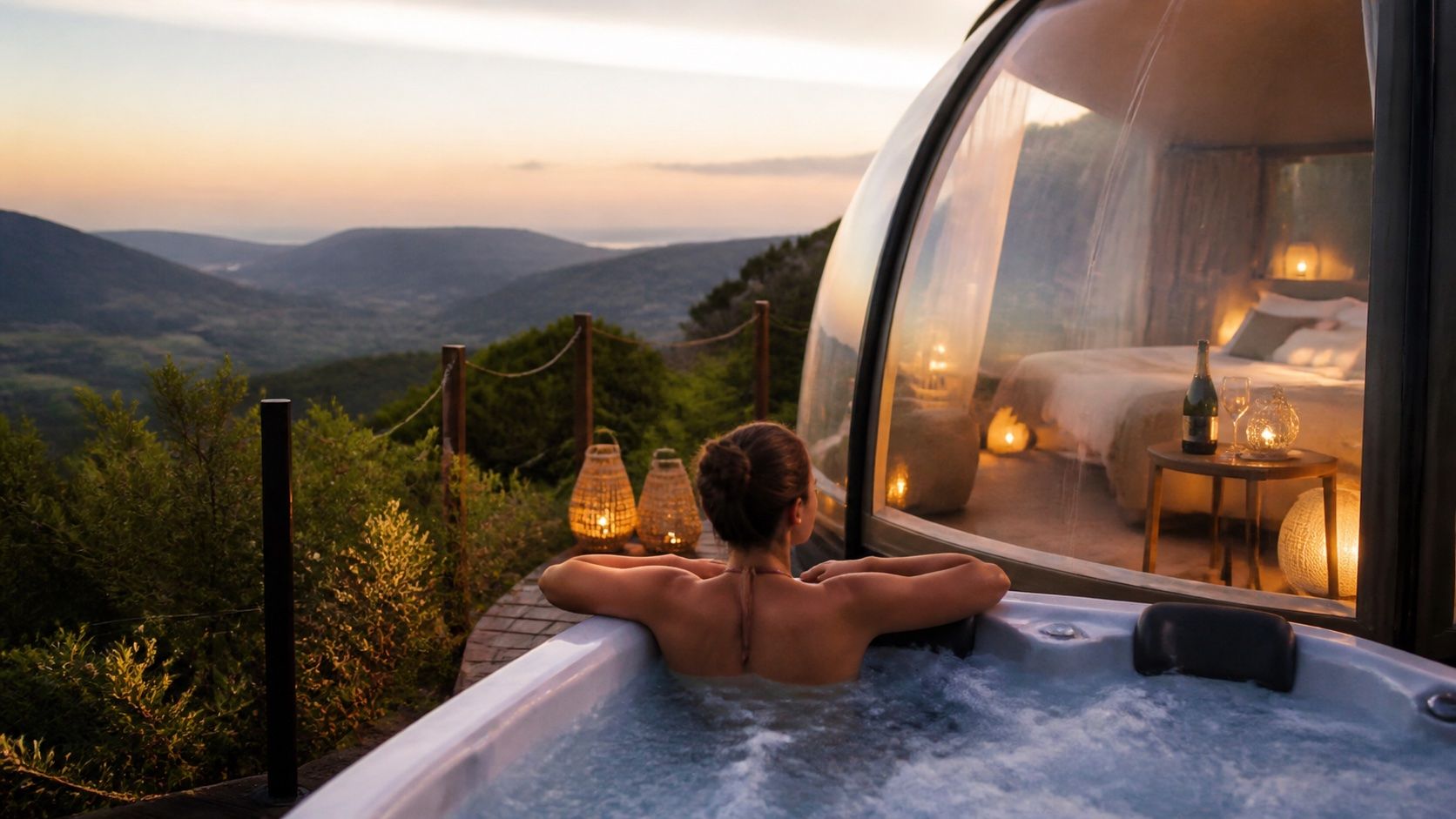 Hotel burbuja en Andalucía con jacuzzi: cómo revisar precio y condiciones