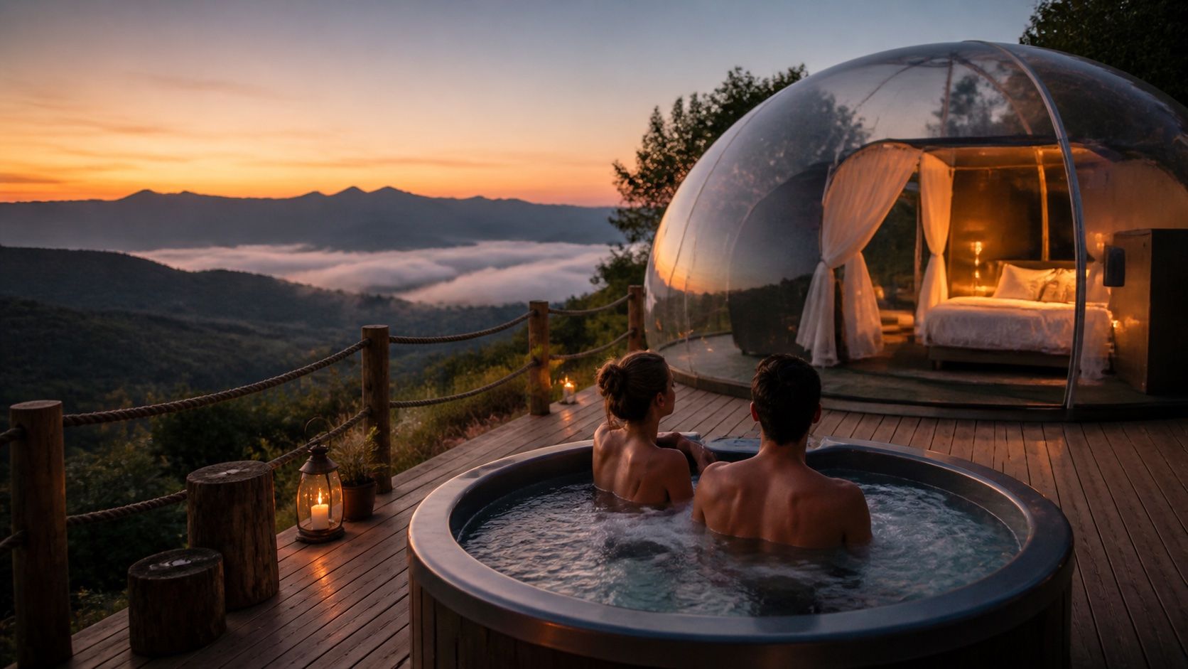 Hotel burbuja en Cataluña con jacuzzi: privacidad, temperatura y temporada